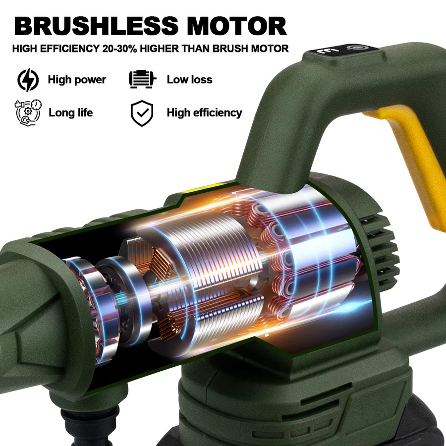 Makita Bürstenloser Elektrischer Hochdruckreiniger mit Digitalanzeige und 3 Gängen, Farbe: Grün, Kompatibel mit Makita 18V Akku - Bild 6