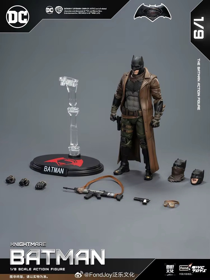 Fondjoy DC Justice League Knightmare Batman Actionfigur, Armored Batman Tactical Suit, 1:9, Schwarz - Bild 2