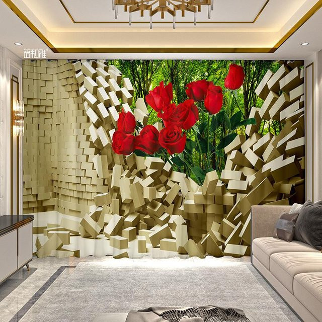 Yiran Furniture Blumen Vorhänge mit Rosenmuster, 2er-Set, halbtransparent, Mehrfarbig, B: 100 cm, H: 130 cm - Bild 1