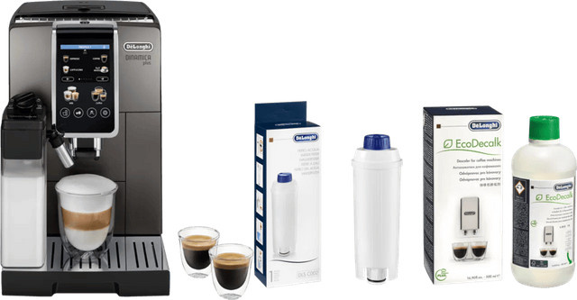 De'Longhi Dinamica Plus ECAM380.95.TB Vollautomat in Schwarz mit Touch-Display und Pflegeset - Bild 1