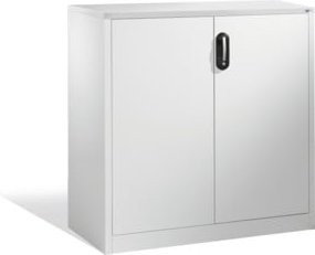 C+P Akten-Sideboard Acurado mit Drehtüren in Lichtgrau, H: 120 cm, B: 120 cm, T: 50 cm - Bild 1
