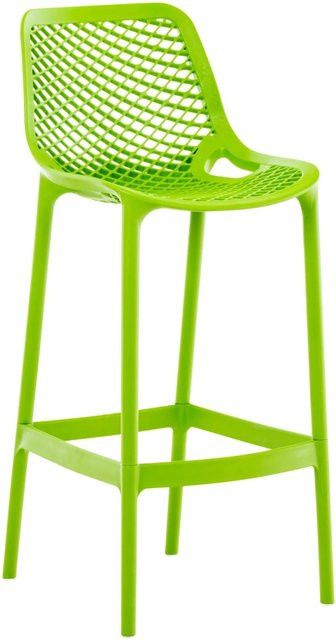DELUKE Barhocker LORL Modern Grün mit Lehne aus Kunststoff und Wabenmuster, H x B x T: 105 x 45 x 53 cm - Bild 1
