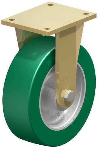 Blickle Bockrolle BS-GST 252K in Grün und Silber mit 250 mm Rad-Durchmesser und 1400 kg Tragfähigkeit - Bild 1