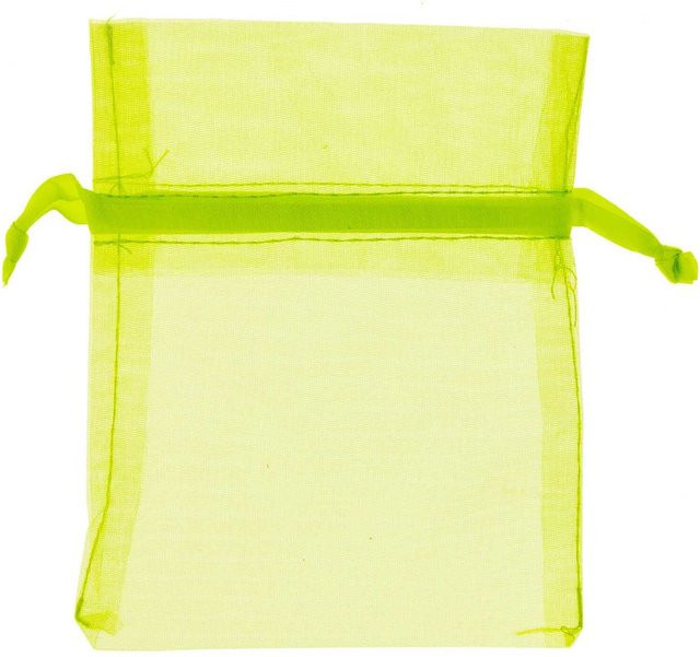 idee. Creativmarkt Organza Beutel in Hellgrün, 4 Stück, B: 12,5 cm, H: 10 cm - Bild 1