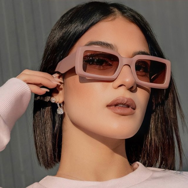 Sonnenbrille Rechteck, Unisex, Vollrand, Kunststoff - Bild 1