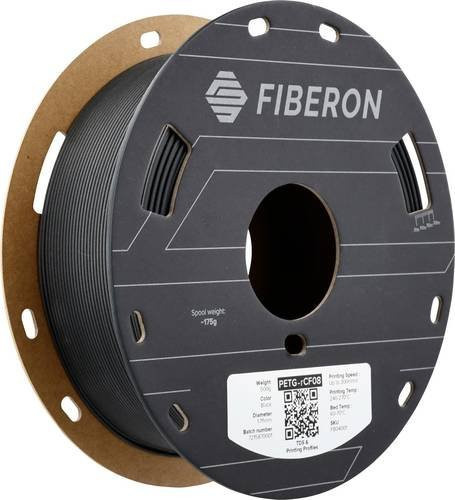 Polymaker Fiberon PETG-rCF08 Filament Kohlefaserverstärkt mit recycelten Carbonfasern 1.75mm Schwarz 500g - Bild 1