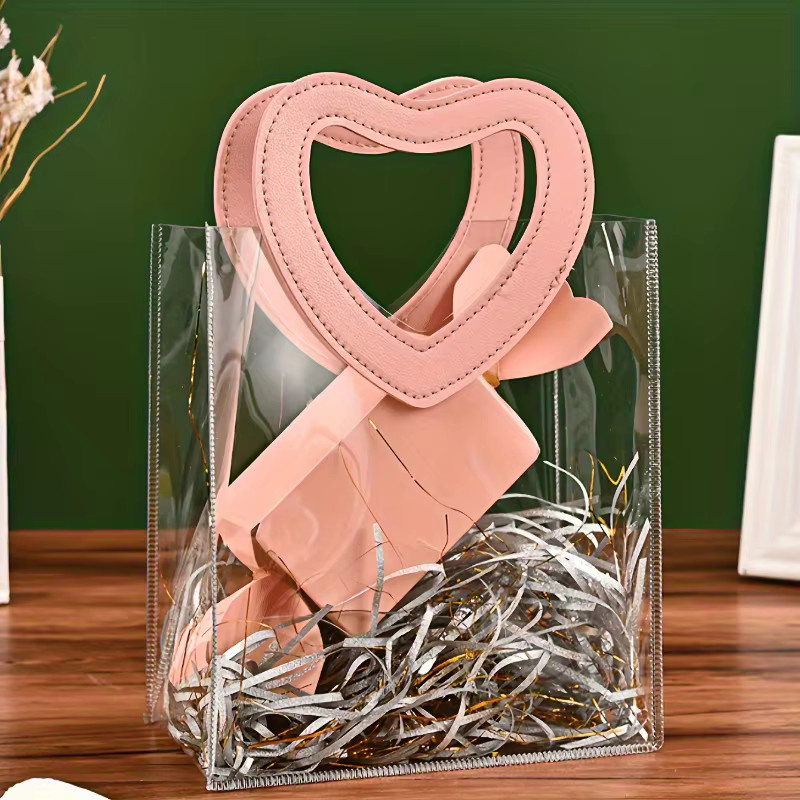 Transparente PVC-Herz-Geschenktüten für Hochzeit, Geburtstag und Feiern in 2 oder 4 Stück - Bild 5