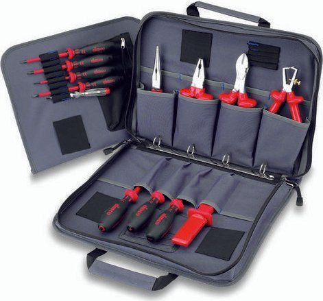 Cimco 170360 Profi Werkzeugset in Grau, 12-teilig mit Tasche - Bild 1