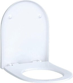 Geberit WC-Sitz Acanto Quick-R in Weiß mit Soft-Close Absenkautomatik und verchromten Befestigungen - Bild 1