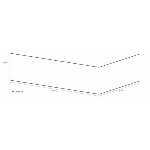 ELABRICK Eckverblender Bergen in Anthrazit, Steinoptik, 2 m² (B: 24,0 cm, H: 7,1 cm, T: 11,5 cm) - Bild 2