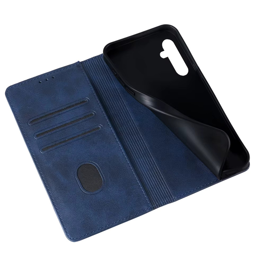 Business Leder Handyhülle für Samsung Galaxy A55 A35 A15 A25 A54 A34 A24 A14 A73 A53 Flip Cover mit Magnetverschluss und Standfunktion in Braun oder Blau - Bild 5