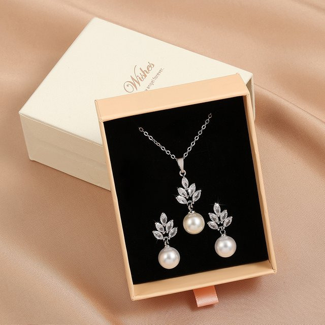 ZAKOL Schmuck-Set, Perle, Zirkonia, Silber, Unisex - Bild 1