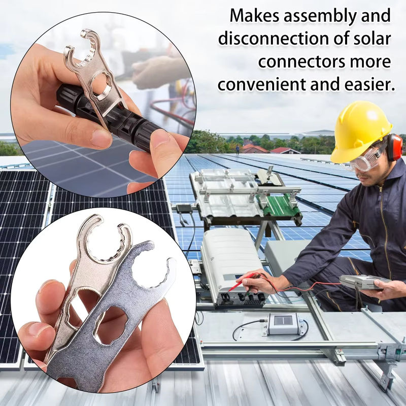 Toorise 2-Paar Solar-Steckerschlüssel aus Aluminiumlegierung in Silber zur Montage und Demontage von Solarpanel-Kabeln - Bild 2