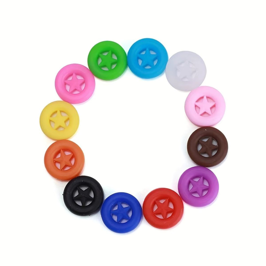 STERN Silikon-Ohrgriffe, 10 Stück, Bonbonfarben, pink, multicolor - Bild 2