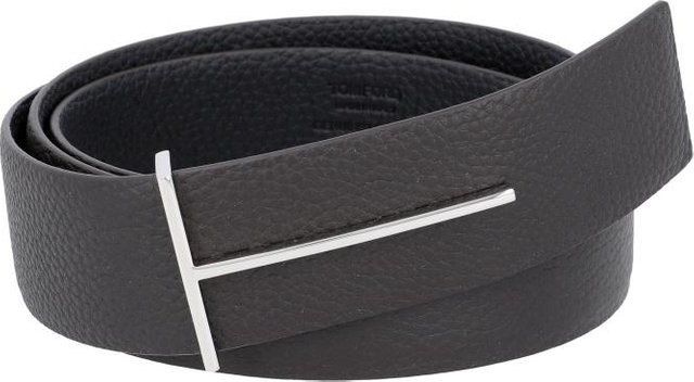 Tom Ford Wende-Gürtel, Silberne T-Logo-Schnalle, Unisex - Bild 1