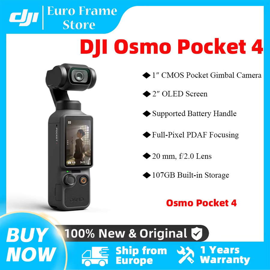 DJI Osmo Pocket 4 Action-Kamera mit 1 Zoll CMOS-Sensor, 14 Stufen Dynamikumfang, 10-Bit D-Log und ActiveTrack in Schwarz - Bild 5