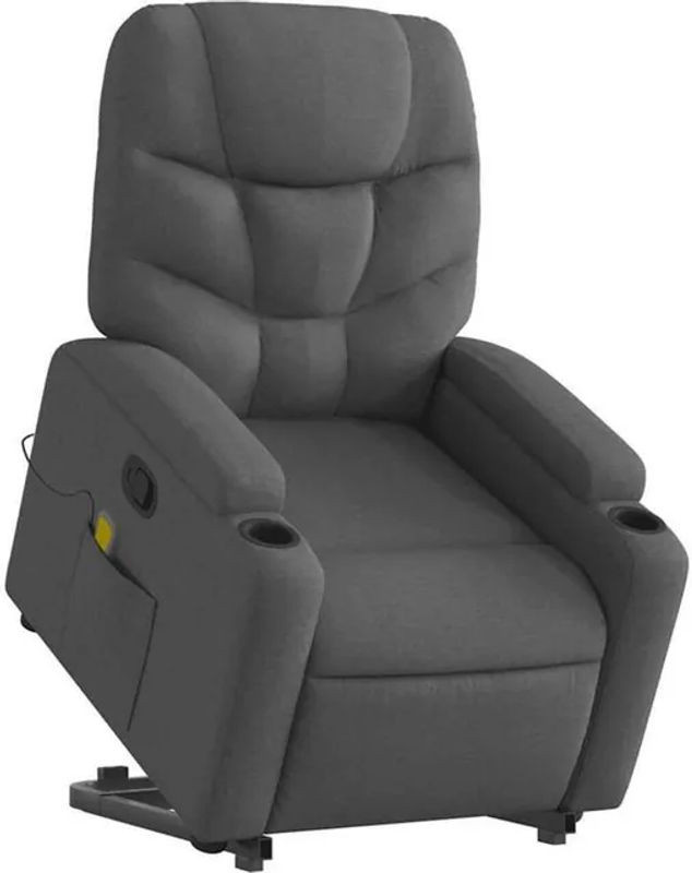 Massagesessel mit Aufstehhilfe von vidaxl in Anthrazit und Grau aus Stoff - Bild 1