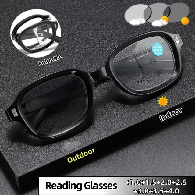 ZRGAE Lesebrille, Vollrand, Kunststoff, Unisex, schwarz - Bild 1