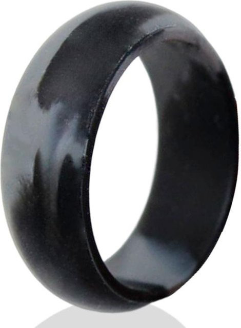 SCIONE Silikonring, 8 mm, Schwarz, Unisex - Bild 1