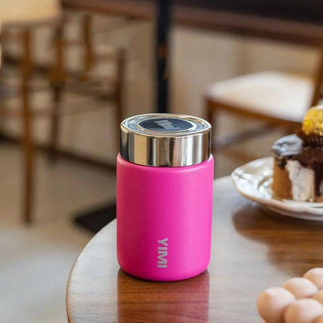 Bloom Habitat Mini Thermobecher aus Edelstahl, auslaufsicher, 230 ml, Pink - Bild 1