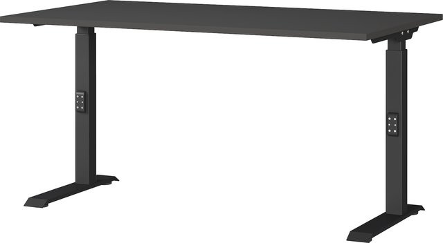 KADIMA DESIGN Schreibtisch Stuttgart höheneinstellbar Graphit mit C-Fuß, B/T: 140 x 80 cm - Bild 1