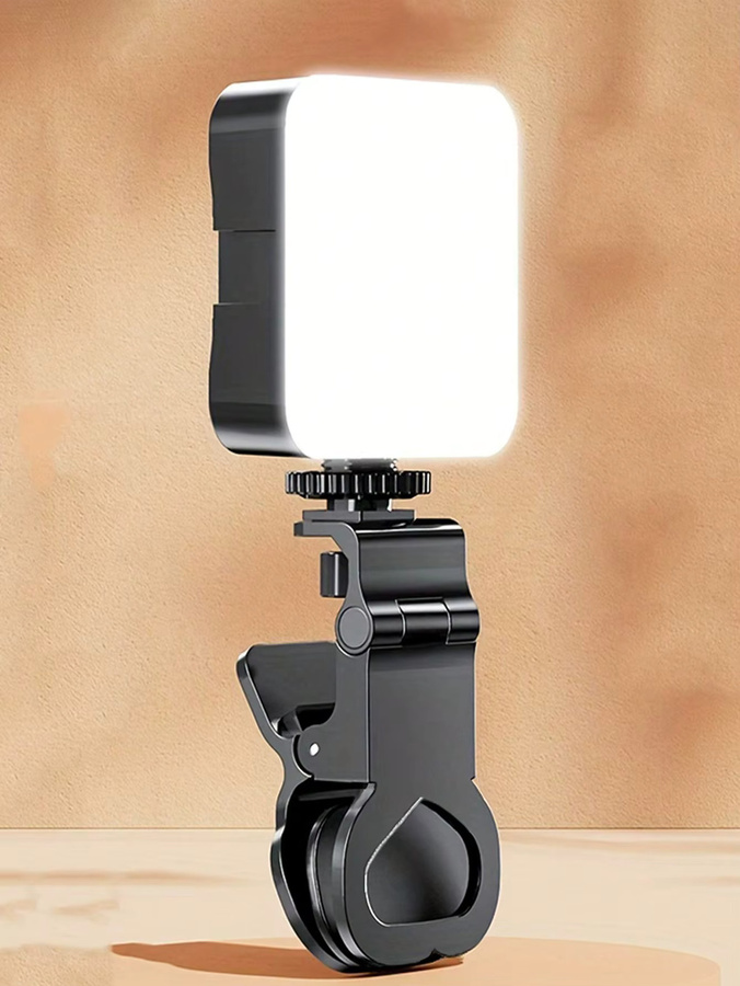 Tragbares Mini-Clip-On Ringlicht für Selfies in Schwarz - Bild 4