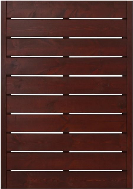 Sichtschutzzaunelement Faro von Andrewex aus Kiefernholz, Braun, lackiert, B/H: 130 x 90 cm - Bild 1