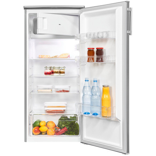 Exquisit Standkühlschrank KS185-4-HE-040E mit Gefrierfach in Edelstahl-Look, Farbe: Silber, B/H/T: 55,0 x 122,0 x 56,5 cm - Bild 2