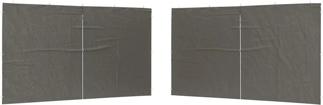 vidaXL Party Zelt Seitenteile 2er Set Anthrazit B: 400 cm, H: 195 cm aus PE und Stahl - Bild 1