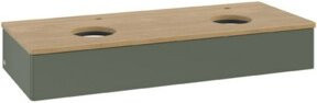 V&B Waschtischunterschrank Antao ohne Frontstruktur in Eiche Honig, Wandhängend, B/T/H: 120 x 50 x 19 cm - Bild 1