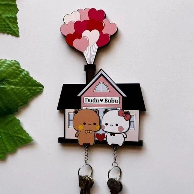 Finerwitao Schlüsselanhänger Panda Bubu Und Dudu, Acryl, Unisex - Bild 1