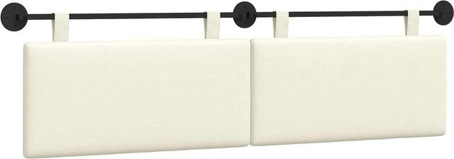 vidaXL Wandmontiertes Kopfteil aus Cordstoff in Beige, B/H/T: 170 x 55 x 5 cm - Bild 1