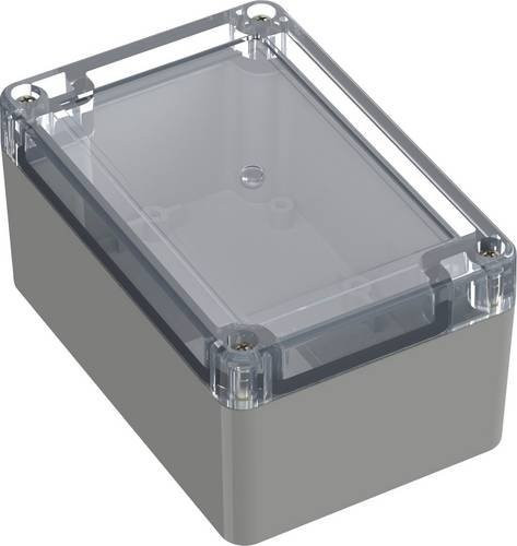 TRU COMPONENTS TC-10860604 Universal-Gehäuse aus ABS-PC in Lichtgrau und Transparent, B/T/H: 120 x 80 x 60,2 cm - Bild 1