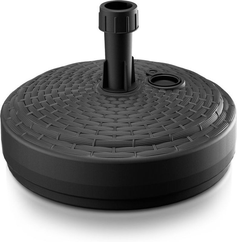 Deuba® Paraplubak Pflanzkübel in Anthrazit im Polyrotan-Look, rund, Durchmesser: 39 cm - Bild 1