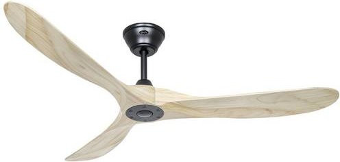 CasaFan ECO GENUINO 152 MS-NT Deckenventilator mit Fernbedienung in Schwarz Matt und Holz Natur, Durchmesser: 152 cm, Höhe: 28,5 cm - Bild 1