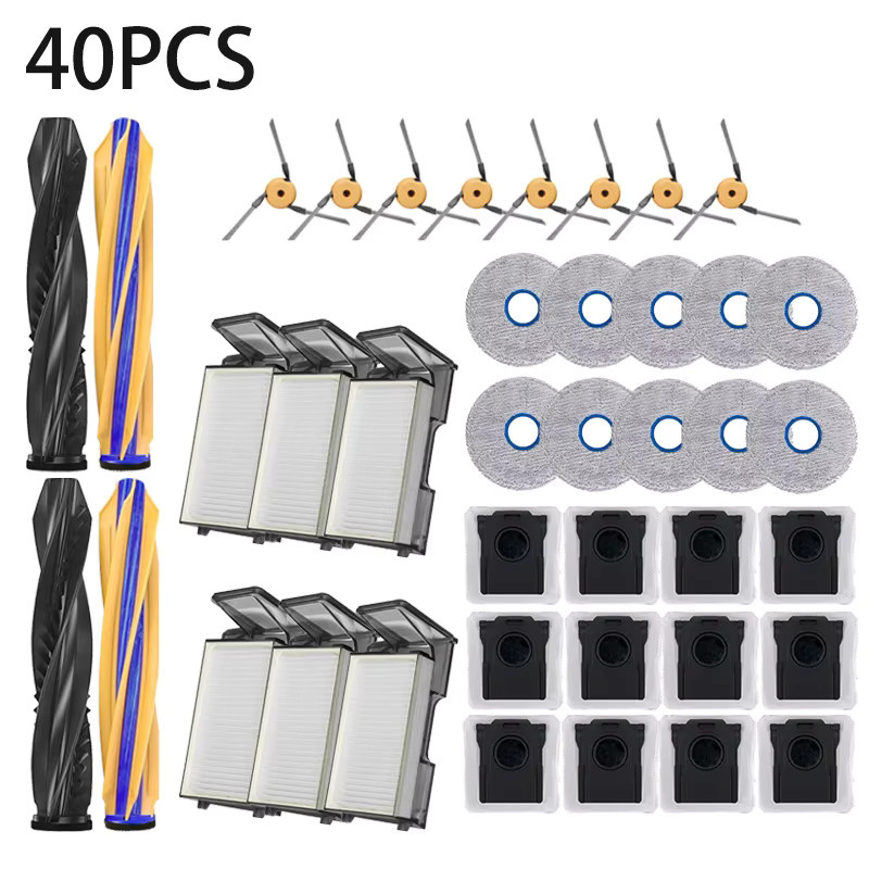 Dreame X60 Ultra Roboterstaubsauger Ersatzteil-Set mit Haupt- und Seitenbürsten, HEPA-Filter, Wischtüchern und Staubbeuteln in Multicolor - Bild 3