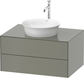 Duravit Waschtischunterschrank White Tulip ohne Aufsatz, Steingrau s-matt, B/T/H: 80 x 40,8 x 55 cm - Bild 1