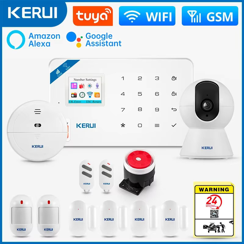KERUI W181 Alarmsystem für die Einbruchsicherheit, WiFi und GSM Alarm, kabellos mit 433 MHz, Tuya Smart Home App-Steuerung und Bewegungsmelder, Weiß - Bild 2