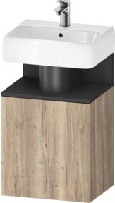 Duravit Waschtischunterschrank Qatego in Grau mit Eiche Marmor, B/T/H: 44 x 35 x 64,5 cm - Bild 1