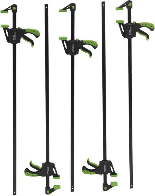 TrutzHolm 5er Set Einhandzwingen Schnellspannzwingen in Schwarz-Grün B/T/H: 60 x 900 mm - Bild 1