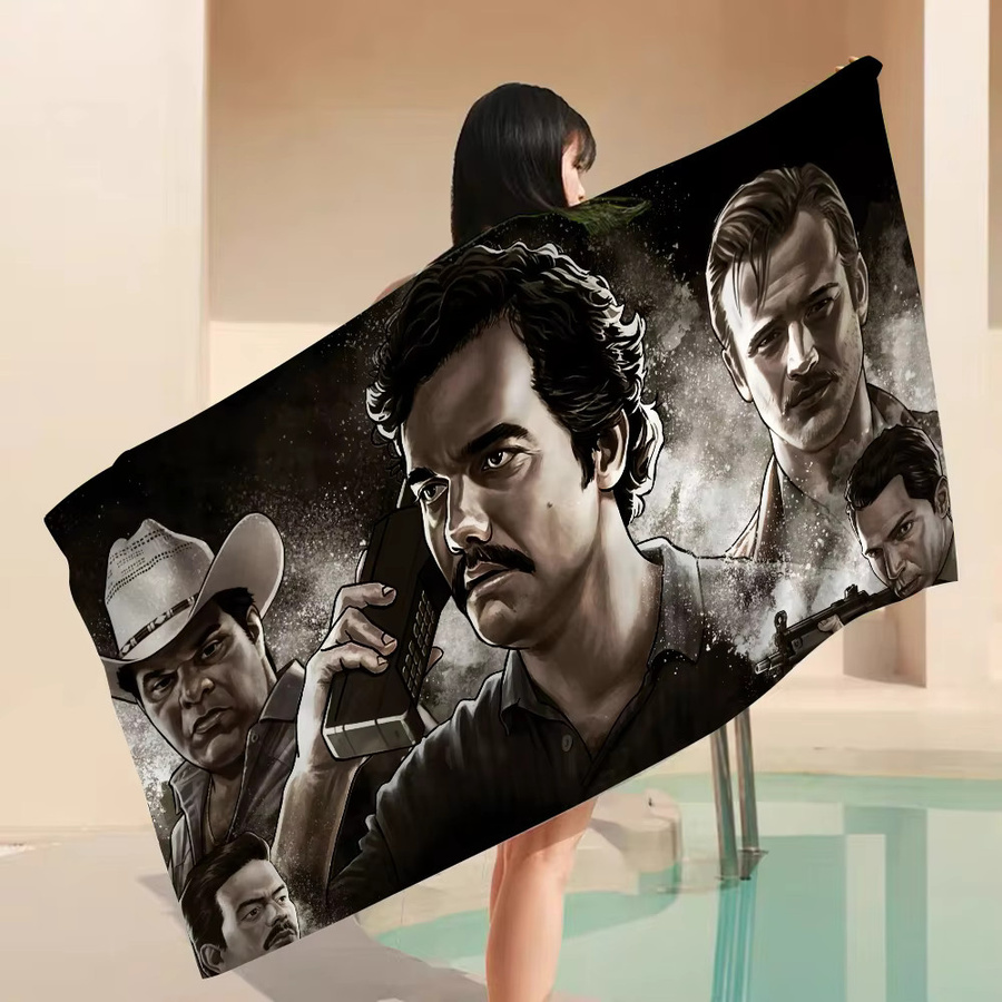 Narcos Pablo Escobar Mikrofaser Strandtuch, schnelltrocknendes Handtuch aus Polyester und Baumwolle für Pool und Reise - Bild 2