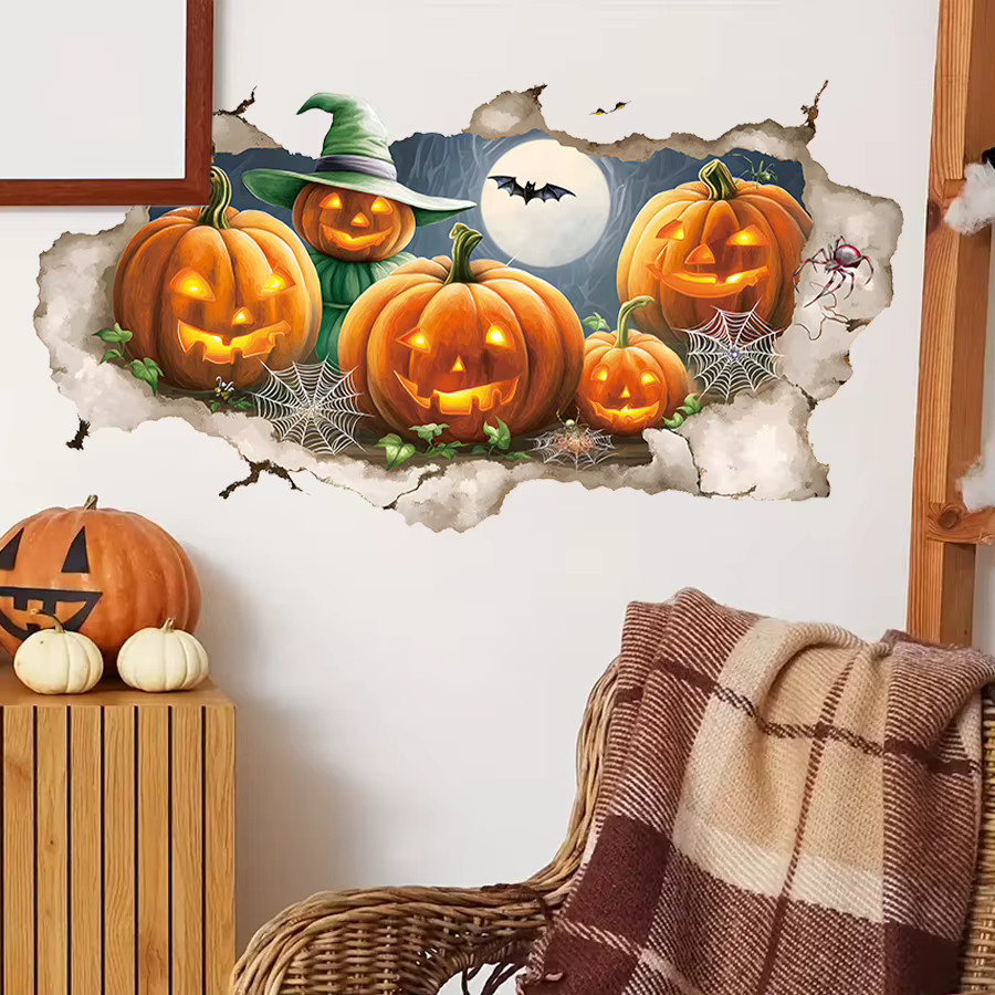 BRUP Halloween Wandaufkleber aus Vinyl in Multicolour für deine Heimdekoration - Bild 3
