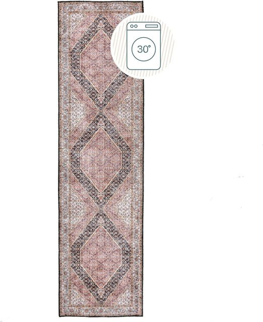 Flair Rugs Vintageteppich Briony in Rosa, waschbar und fleckenresistent, B/T: 60 x 230 cm - Bild 1
