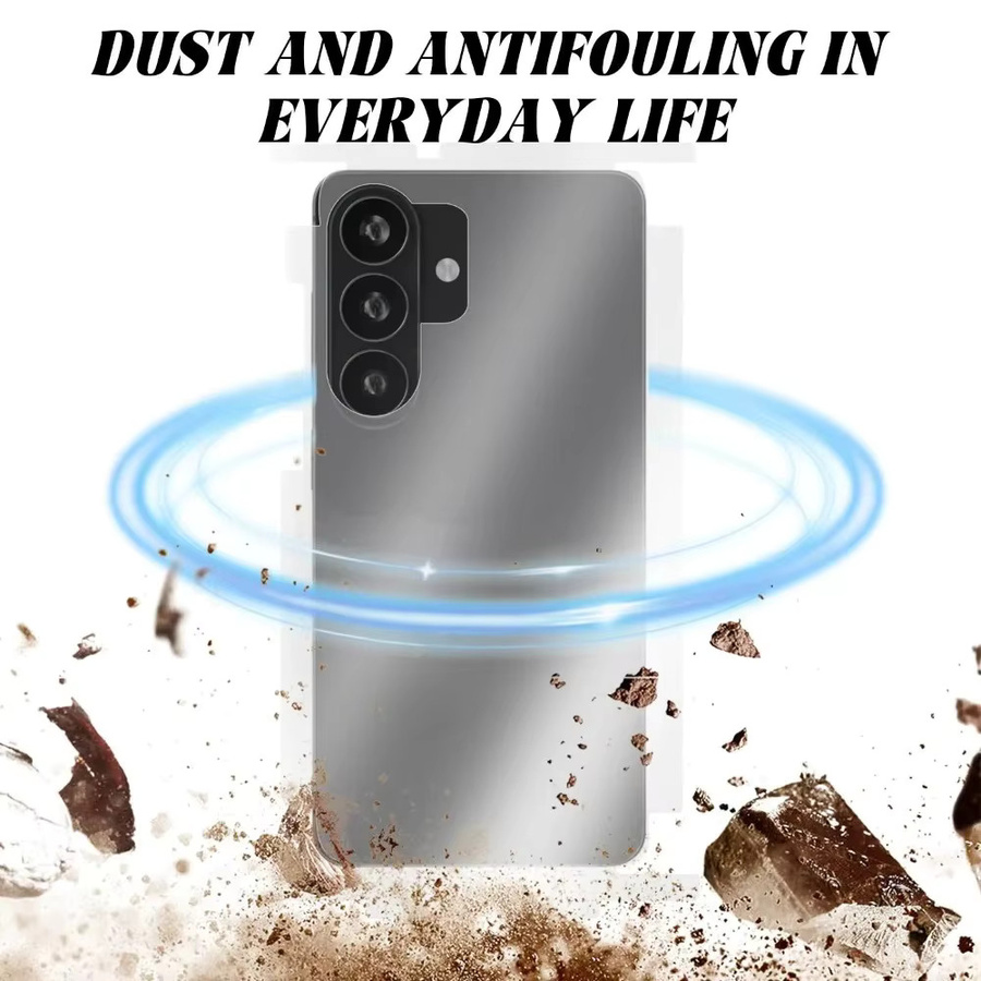 Samsung Galaxy S26 Ultra Plus Hydrogel-Schutzfolie für die Rückseite mit Rand-Aufklebern, Transparent, 1-5 Sets - Bild 4