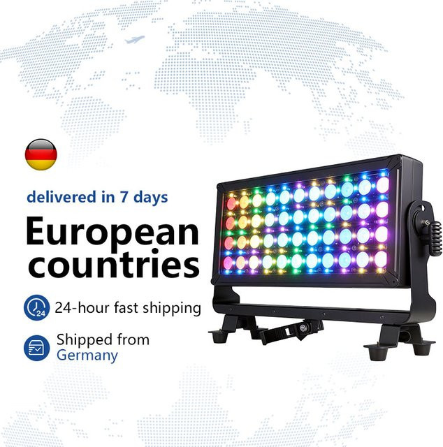 44x10W Pixel RGBW LED Outdoor Wash Lights mit DMX512 und IP65 Schutz, Mehrfarbige Bodenstrahler für DJ, Disco und Garten, Schwarz - Bild 1