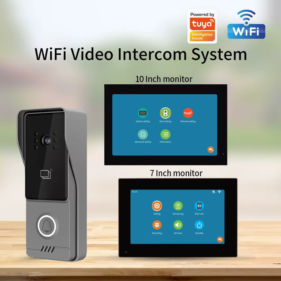 LUCKING DOOR Smart Video-Türklingel mit 1080P Video-Gegensprechanlage, WLAN, Touchscreen und 2-Wege-Audio, kompatibel mit der TUYA App zur Entriegelung - Bild 4