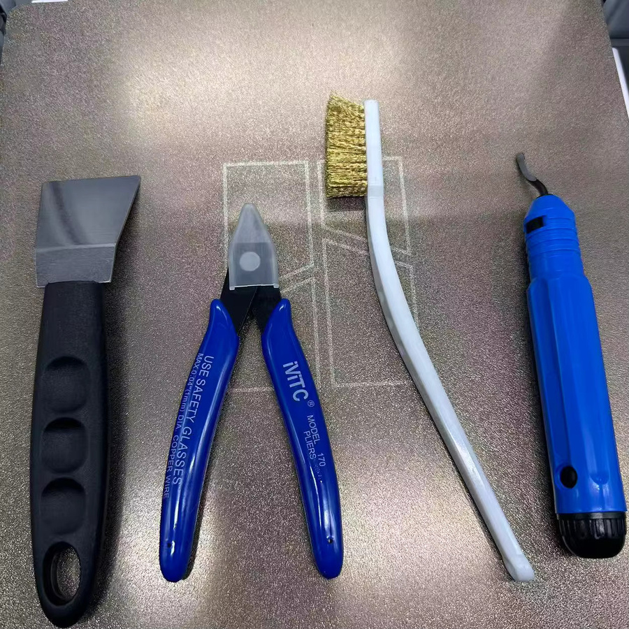 LIXIU 3D-Druckwerkzeug-Set aus Metall in Blau mit Scheren, Reinigungsnadeln, Pinzetten, Zangen und Entgratungsset - Bild 3
