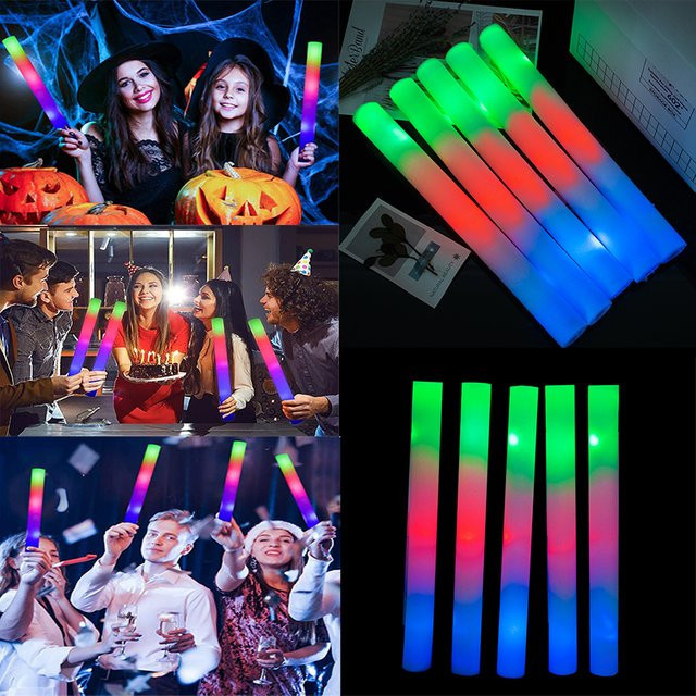 XinWen LC RGB LED Glow Foam Stick, 30 Stück - Bild 1