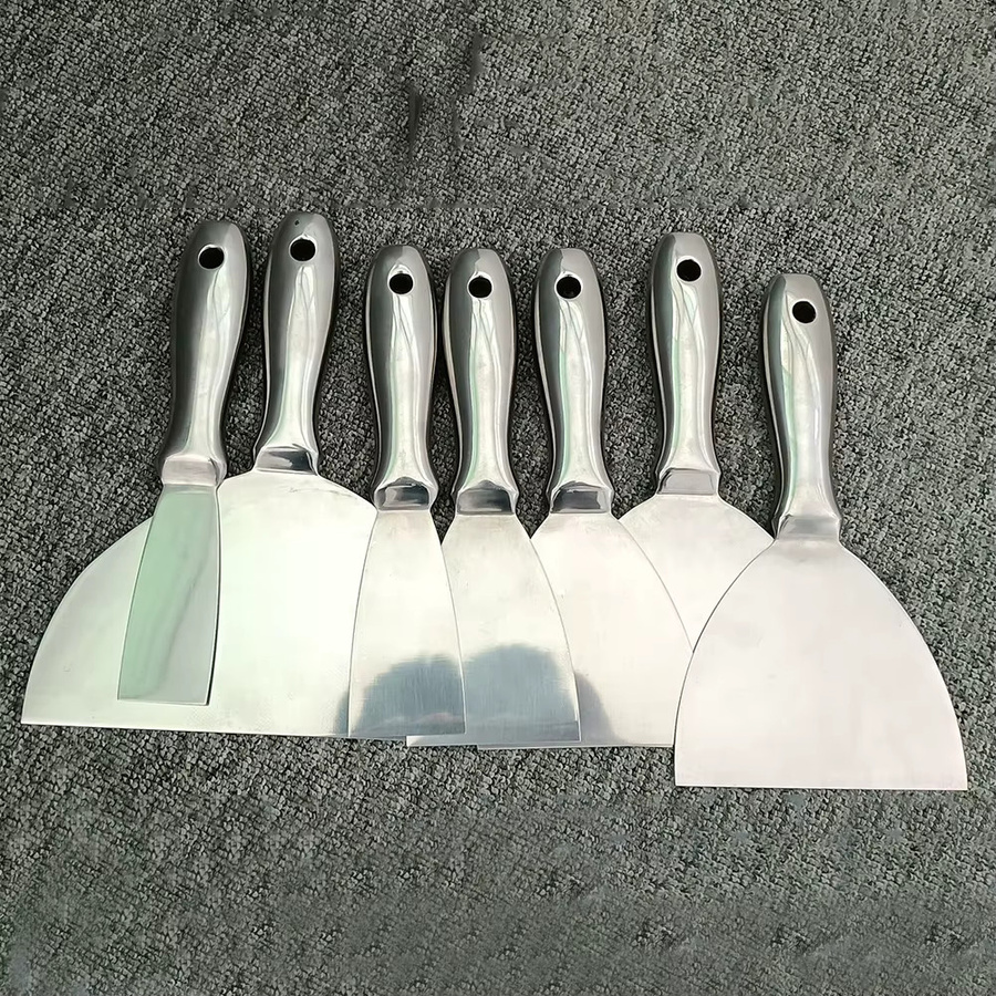 VAKIND Einteiliger Spachtel aus Edelstahl als Farbschaber-Werkzeug und Malermesser zum Spachteln, Flicken und Malen - Bild 2