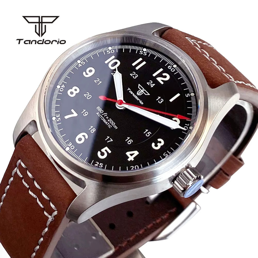 Tandorio Armbanduhr Pilot, Automatik, Edelstahl, 39 mm, Herren - Bild 2